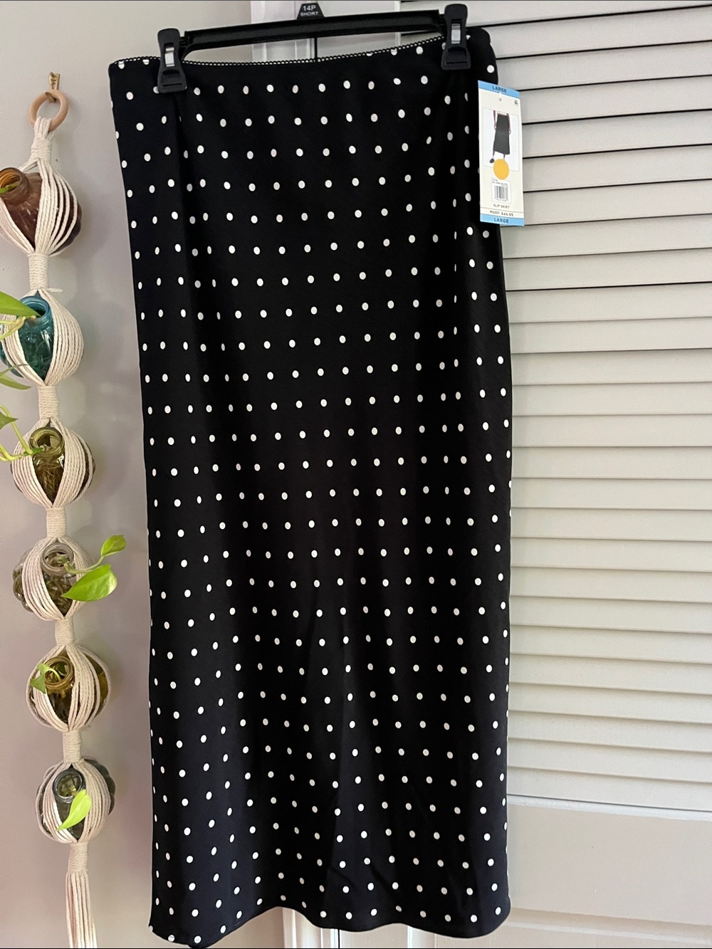 Aeropostale Black and White Polka Dot Midi Skirt